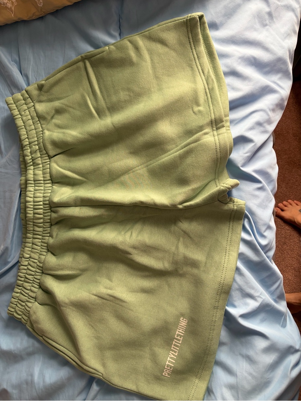 PrettyLittleThing Sage Green Lounge Shorts